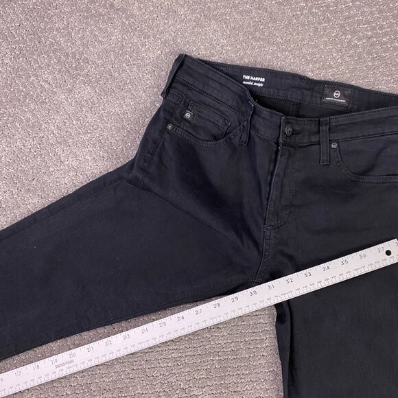 AG Adriano Goldschmied The Harper Essential Straight Jeans Women's 27R Black - Picture 13 of 14